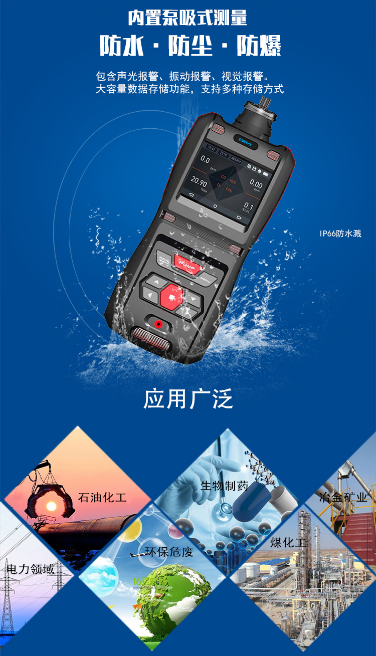 便攜泵吸式辛烷氣體檢測(cè)報(bào)警儀